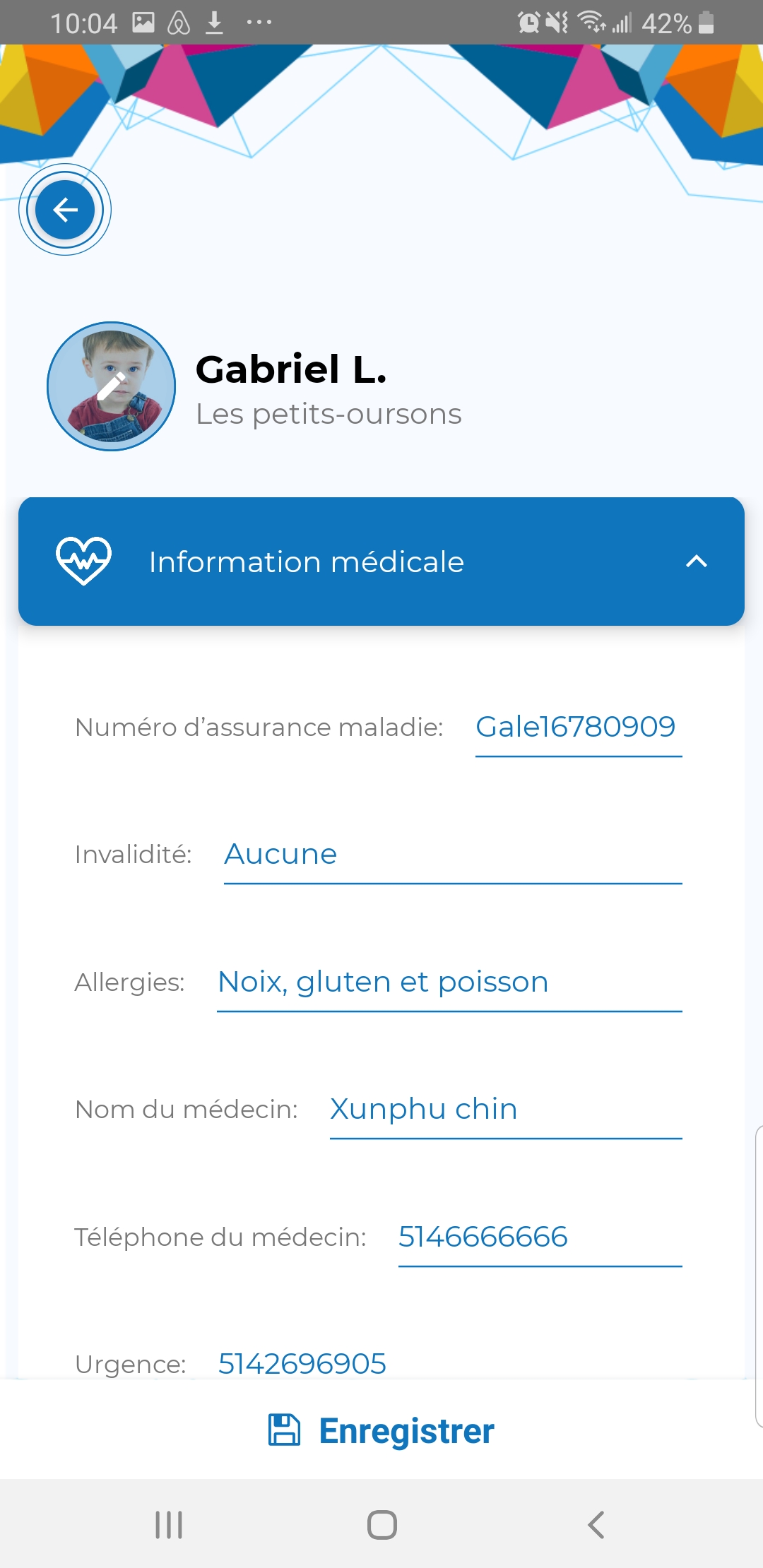 Informations médicales